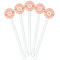 Chevron White Plastic 5.5" Stir Stick - Fan View