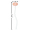 Chevron White Plastic 7" Stir Stick - Oval - Dimensions