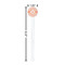 Chevron White Plastic 7" Stir Stick - Round - Dimensions