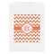 Chevron White Treat Bag - Front View