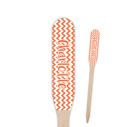Chevron Paddle Wooden Food Picks - Single Sided (Personalized)
