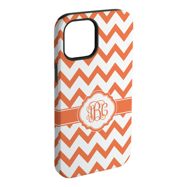 Custom Chevron iPhone Case - Rubber Lined - iPhone 15 Plus (Personalized)