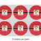 Red Western 3" Multipurpose Round Labels - Sheet