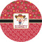 Red Western 3" Multipurpose Round Labels - Single Sticker