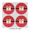 Red Western 4" Multipurpose Round Labels - Sheet