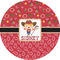 Red Western 5" Multipurpose Round Label - Single Sticker