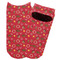 Red Western Adult Ankle Socks - Single Pair - Front and Back