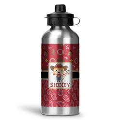 Red Western Water Bottle - Aluminum - 20 oz (Personalized)