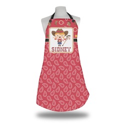 Red Western Apron w/ Name or Text