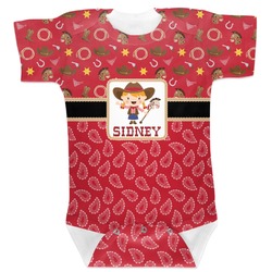 Red Western Baby Bodysuit 3-6 (Personalized)