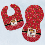 Red Western Baby Bib & Burp Set w/ Name or Text