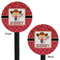 Red Western Black Plastic 5.5" Stir Stick - Double Sided - Round - Front & Back