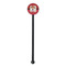 Red Western Black Plastic 5.5" Stir Stick - Round - Single Stick