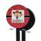 Red Western Black Plastic 5.5" Stir Stick - Single Sided - Round - Front & Back