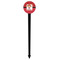 Red Western Black Plastic 6" Food Pick - Round - Single Pick