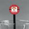 Red Western Black Plastic 7" Stir Stick - Round - Main