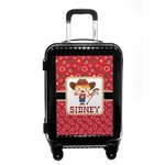 Red Western Carry On Hard Shell Suitcase (Personalized)