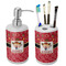 Red Western Ceramic Bathroom Accessories