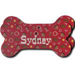 Red Western Ceramic Dog Ornament - Front & Back w/ Name or Text