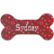 Red Western Ceramic Flat Ornament - Bone Front