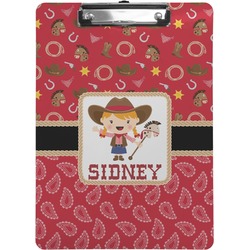 Red Western Clipboard (Letter Size) (Personalized)