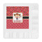 Red Western Embossed Decorative Napkin - Front View