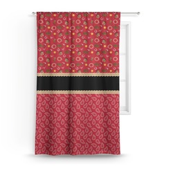 Red Western Curtain - 50"x84" Panel