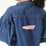 Red Western Twill Iron On Patch - Custom Shape - X-Large