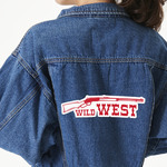 Red Western Twill Iron On Patch - Custom Shape - 3XL