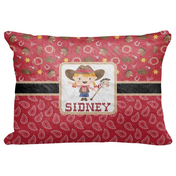 Custom Red Western Decorative Baby Pillowcase - 16"x12" (Personalized)