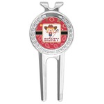 Red Western Golf Divot Tool & Ball Marker (Personalized)