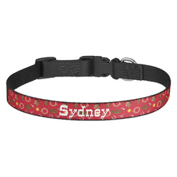 Red Western Dog Collar - Medium (Personalized)