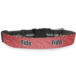 Red Western Deluxe Dog Collar - Medium (11.5" to 17.5") (Personalized)