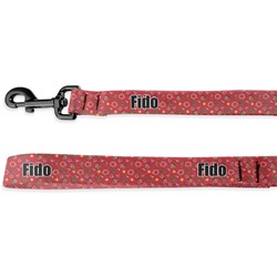 Red Western Dog Leash - 6 ft (Personalized)