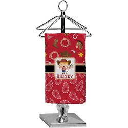 Red Western Finger Tip Towel - Full Print (Personalized)