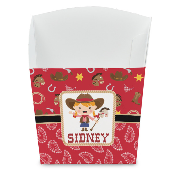 Custom Red Western French Fry Favor Boxes (Personalized)