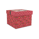 Red Western Gift Box with Lid - Canvas Wrapped - Small (Personalized)