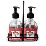 Red Western Glass Soap & Lotion Bottles (Personalized)