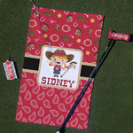 Red Western Golf Towel Gift Set (Personalized)