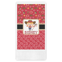 Red Western Guest Paper Towels - Full Color (Personalized)