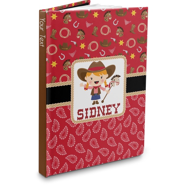 Custom Red Western Hardbound Journal - 7.25" x 10" (Personalized)