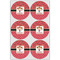 Red Western Icing Circle - Large - Set of 6