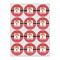 Red Western Icing Circle - Small - Set of 12