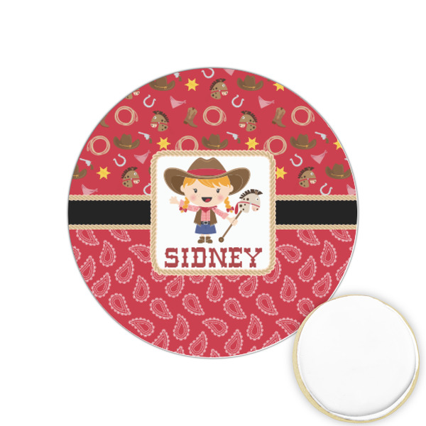 Custom Red Western Printed Cookie Topper - 1.25" (Personalized)