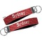 Red Western Key-chain - Metal and Nylon - Front and Back