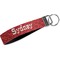 Red Western Webbing Keychain FOB with Metal
