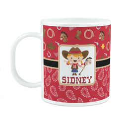 Red Western Plastic Kids Mug (Personalized)