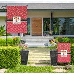 Red Western Large Garden Flag - Single Sided (Personalized)