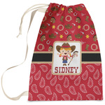 Red Western Laundry Bag - Large (Personalized)