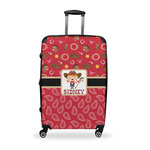 Red Western Suitcase - 28" Large - Checked w/ Name or Text